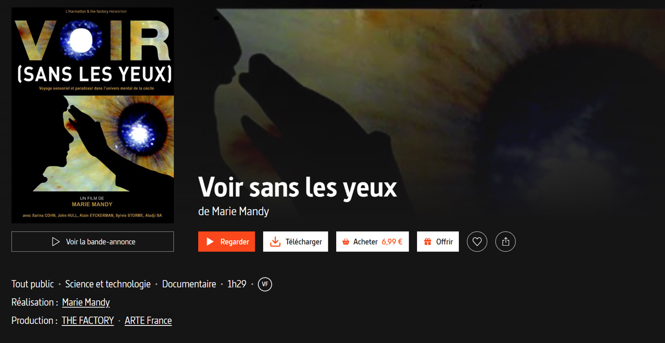 Voir sans les yeux - Sehen Ohne Augen - Seeing Without Eyes